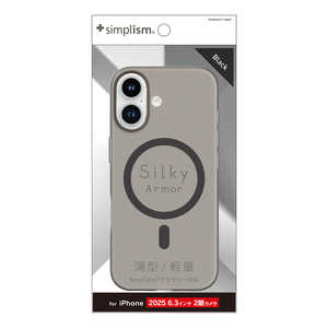 gjeB iPhone17 mSilky Armorn MagSafeΉ VL[^b`P[X }bgNA TR-IP25M2-SA-CLBK