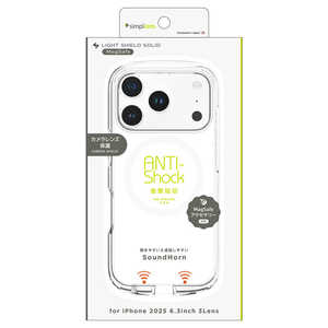 トリニティ iPhone17 Pro [LIGHT SHIELD Solid] MagSafe対応 超精密設計 衝撃吸収 ハイブリッドクリアケース ホワイトリング TR-IP25M3-LDSM-CLWT