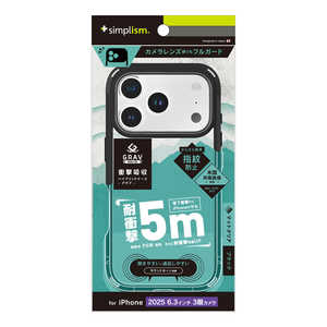 gjeB iPhone 17 Pro P[X mGRAV Solid UNLIMITEDn ݌v ϏՌ5M nCubhP[X }bgNA×ubN TR-IP25M3-GRUSL-AGBK