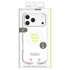 gjeB iPhone17 Pro Max [LIGHT SHIELD Solid] MagSafeΉ ݌v Ռz nCubhNAP[X zCgO TR-IP25L3-LDSM-CLWT