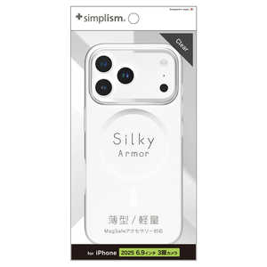 gjeB iPhone17 Pro Max mSilky Armorn MagSafeΉ VL[^b`P[X }bg TR-IP25L3-SA-CL