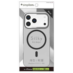 gjeB iPhone17 Pro Max mSilky Armorn MagSafeΉ VL[^b`P[X }bgNA TR-IP25L3-SA-CLBK