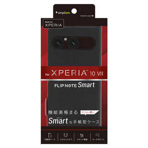 gjeB Xperia 10 VII mSmart FlipNoten ^X}[gtbvm[gP[X ubN TR-XP255-FNS-LBK
