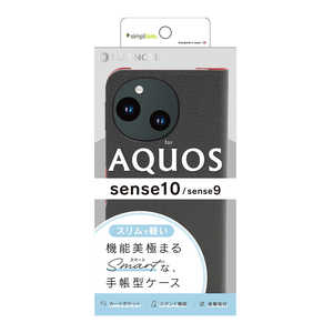 gjeB AQUOS sense10 / sense9 mSmart FlipNoten ^X}[gtbvm[gP[X ubN TR-AQ25S-FNS-LBK
