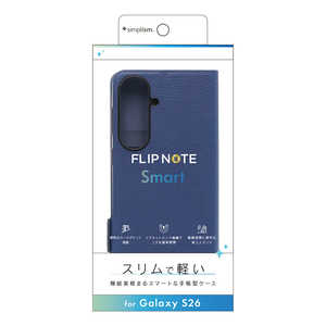 トリニティ Galaxy S26 ［Smart FlipNote］ 薄型スマートフリップノートケース ネイビー TR-GA26S-FNS-LNV