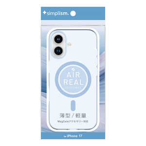 �g���j�e�B iPhone 17 �mAIR-REAL INVISIBLE�n MagSafe�Ή� ���^�y�ʃn�[�h�P�[�X �N���A�u���[×�u���[�����O TR-IP25M2-ARPMS-CMBL