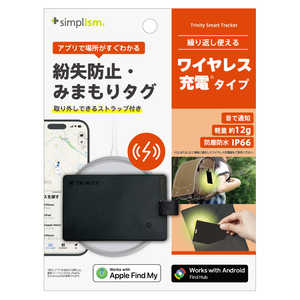 �g���j�e�B �����h�~�E�݂܂���J�[�h Apple Find My�EAndroid Find Hub���Ή� �[�d�^�C�v �X�g���b�v�t�� �u���b�N TR-STFMCRC-BK