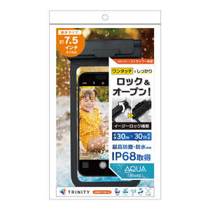 トリニティ ［AQUA Shield］ イージーロック搭載 スマートフォン用防水ケース ブラック TR-WPC-EL-BK