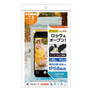 トリニティ ［AQUA Shield］ イージーロック搭載 スマートフォン用防水ケース ミントグリーン TR-WPC-EL-MGR