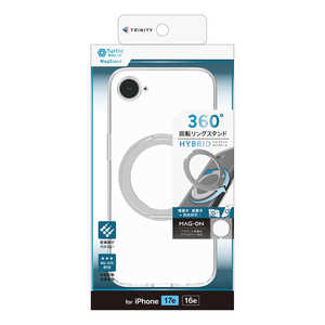 �g���j�e�B iPhone 17e / 16e �mTurtle Solid MagStand�n �������݌v MagSafe�Ή� �����O�X�^���h�t���n�C�u���b�h�N���A�P�[�X TR-IP26S-TTSLMSS-CSV