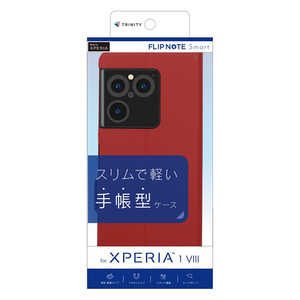 �g���j�e�B Xperia 1 VIII �mSmart FlipNote�n ���^�X�}�[�g�t���b�v�m�[�g�P�[�X ���b�h TR-XP263-FNS-LRD