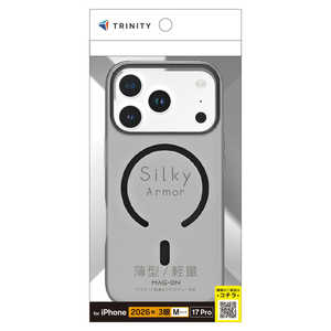 �g���j�e�B iPhone 18 Pro / 17 Pro �mSilky Armor�n �}�O�l�b�g�z�����A�N�Z�T���[�Ή� �V���L�[�^�b�`�P�[�X �}�b�g�N���A�u���b�N TR-IP26M3-SA-CLBK