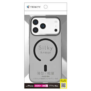 �g���j�e�B iPhone 18 Pro Max / 17 Pro Max �mSilky Armor�n �}�O�l�b�g�z�����A�N�Z�T���[�Ή� �V���L�[�^�b�`�P�[�X �}�b�g�N���A�u���b�N TR-IP26L3-SA-CLBK