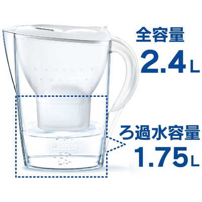 ブリタ ポット型浄水器 アルーナ XL ろ過水容量：1.75L（全容量
