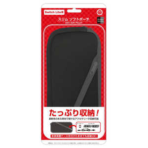 コロンバスサークル スリムソフトポーチ Switch Lite用 ブラックグレー CC-SLSSP-BG