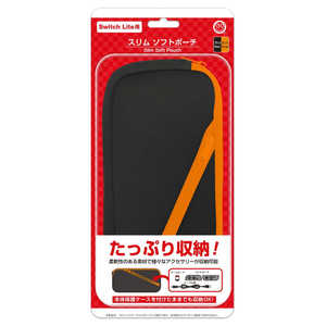 コロンバスサークル スリムソフトポーチ Switch Lite用 ブラックオレンジ CC-SLSSP-BO