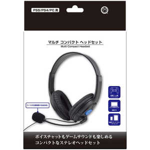 コロンバスサークル マルチコンパクトヘッドセット PS5 PS4 PC用  CC-P5MCH-BK
