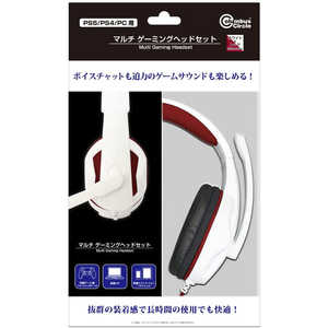 コロンバスサークル マルチゲーミングヘッドセット ホワイト×レッド PS5 PS4 PC用 コロンバスサークル マルチゲーミングヘッドセット ホワイト×レッド PS5 PS4 PC用