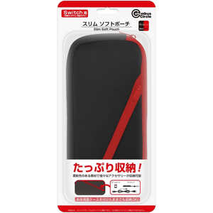 コロンバスサークル スリムソフトポーチ(Switch/Switch有機ELモデル用) ブラックレッド 