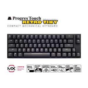 ARCHISS アーキス キーボード 赤軸 ProgresTouch RETRO TINY 黒 [PS/2・USB /有線] AS-KBPD66/LRBK