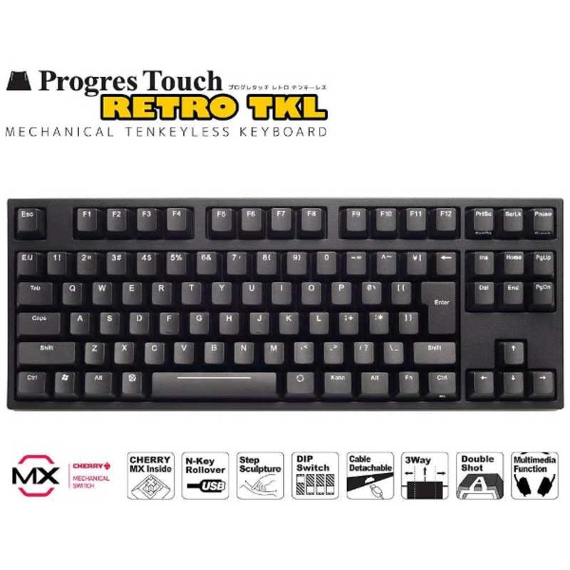 ARCHISS アーキス ARCHISS アーキス キーボード　CHERRY MX 静音赤軸 ProgresTouch RETRO TKL 黒 [PS/2・USB /有線] AS-KBPD91/SRBKN AS-KBPD91/SRBKN