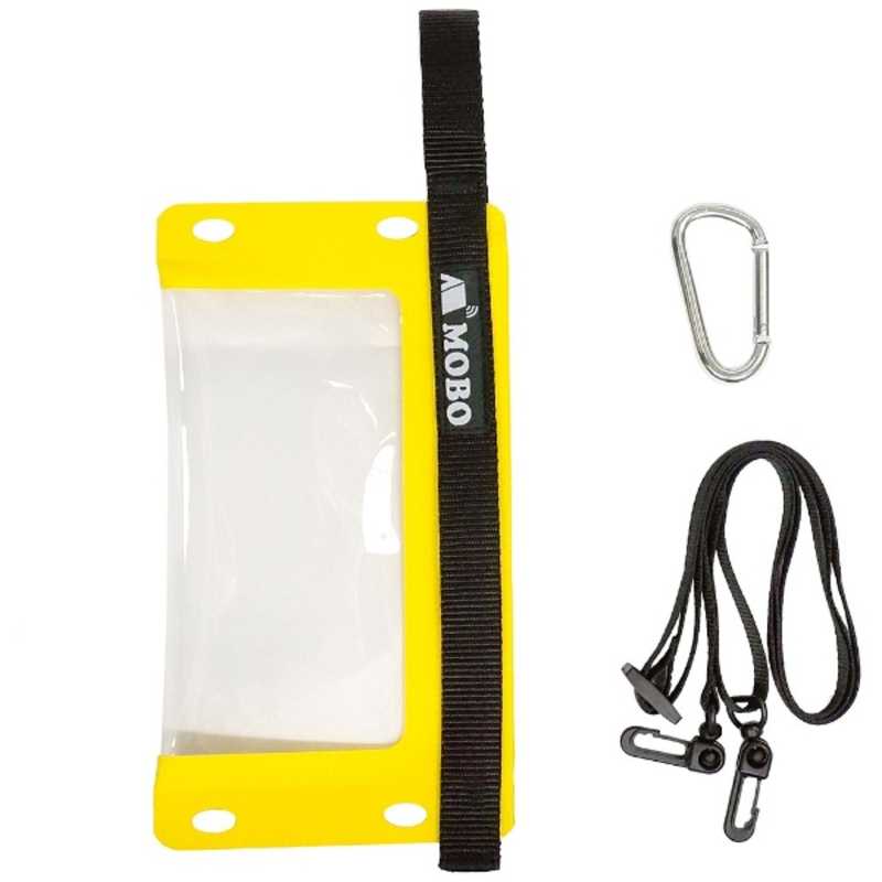 MOBO MOBO スマートフォン用防水バッグ[5.5インチまで対応] ハンドストラップ/ネックストラップ/カラビナ付 AM-BMB-YE01 イエロｰ Water Sports Mobile Bag AM-BMB-YE01 イエロｰ Water Sports Mobile Bag