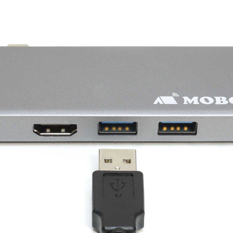 MOBO MOBO MOBO MacBook Air / Pro Dual Type-C Dock LAN Thunderbolt3 HDMI AM-TC2D02SG スペｰスグレｰ MOBO AM-TC2D02SG スペｰスグレｰ MOBO