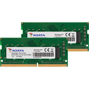 ADATA 増設用メモリ ノートPC用[SO-DIMM DDR4 /16GB /2枚] AD4S2666716G19-D [SO-DIMM DDR4 /16GB /2枚]
