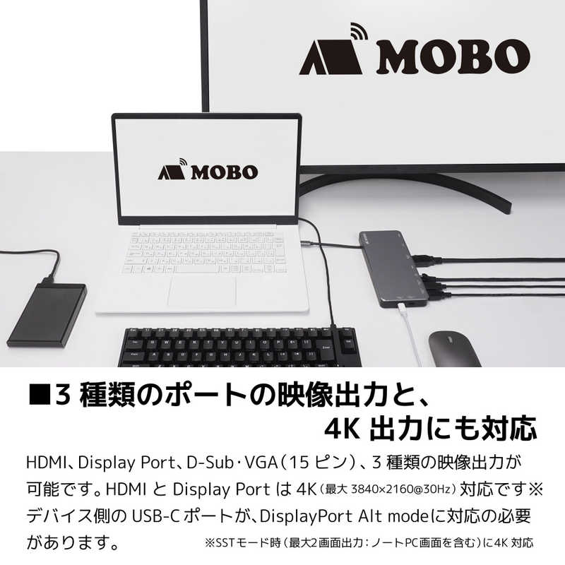 MOBO MOBO ドッキングステーション USB PD対応 55W スペースグレー AM-TMLD01 AM-TMLD01