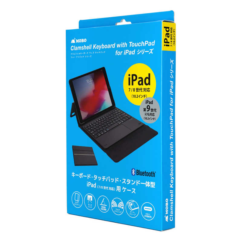 MOBO MOBO キーボード・タッチパッド・スタンド一体型 iPad（10．2インチ 第7～9世代）用ケース ブラック AM-KBTC10US AM-KBTC10US