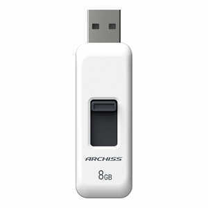 ARCHISS  USB 饤ɼ åץ쥹 ȥåץۡ 8GB /USB TypeA /USB2.0 /饤ɼ ۥ磻 AS-008GU2-PSW