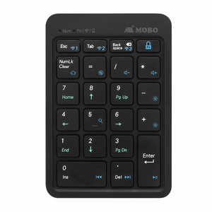 MOBO TenkeyPad2 Duo 22キー BT/有線 ［有線・ワイヤレス /Bluetooth・USB-A＋USB-C］ ブラック AM-NPBW22-BK
