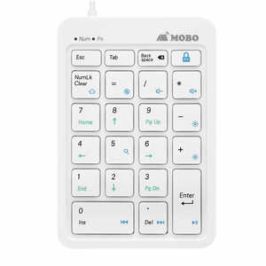 MOBO TenkeyPad2 Wired 22 ͭ ͭ /USB ۥ磻 AM-NPW22-WH