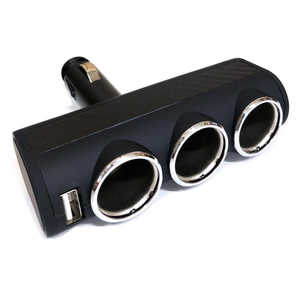 プロキオン 1USB+3連ダイレクトソケット カーボン調 DL-70 プロキオン 1USB+3連ダイレクトソケット カーボン調 DL-70