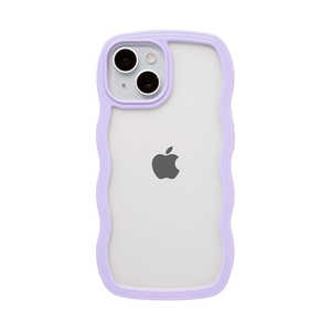 HAMEE ［iPhone 15/14/13専用］ULTRA FINE Wavy Frame iPhoneケース ラベンダー 661-054412