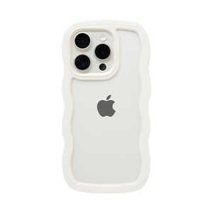 HAMEE ［iPhone 15 Pro専用］ULTRA FINE Wavy Frame iPhoneケース ホワイト 661-054429