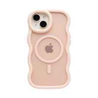 【新品未使用品】ami ポーチ付きスマホケース　iPhone15 ベビーピンク HAMEE ［iPhone 15/14/13専用］PHONEAR MagSafe対応 なみなみマット