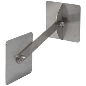 ティーエフサービス ステンレス製転倒防止可動式粘着金具 壁用 正方形 75×75×100mm 1個入り 強度約150kg IRS7575100