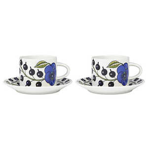 ARABIA パラティッシ コーヒーカップ＆ソーサー 約180ml ペアセット (2個入り) カラー ［正規品］ 1053569