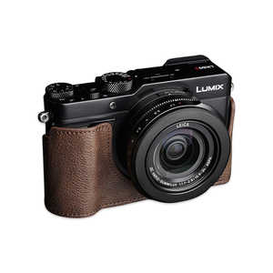 YAMEITECHNOLOGY パナソニック LX100 II用革製カメラボディケース TB06LX102CO ダｰクブラウン