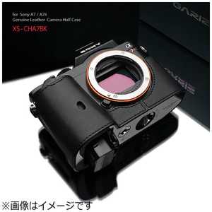 GARIZ 本革カメラケース(ソニー α7R α7兼用)(ブラック) XS-CHA7BK