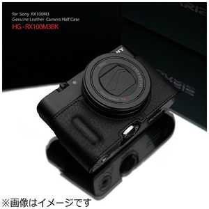 GARIZ 本革カメラケース (ソニー RX100MIII RX100MII RX100用)(ブラック) HG-RX100M3BK