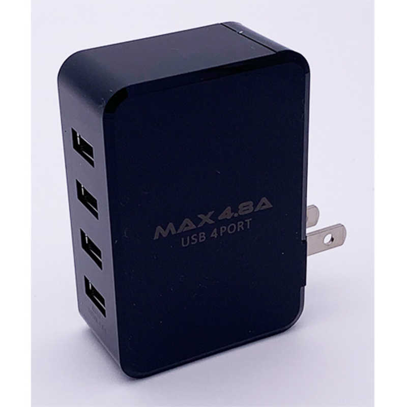 オズマ オズマ 自動判別機能付き AC - USB充電器4.8A IHACU448ADK(ブラ IHACU448ADK(ブラ