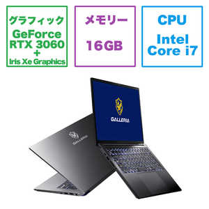 サードウェーブ ゲーミングノートパソコン GALLERIA [RTX3060 16.0型 Win 11 Home Core i7 メモリ：16GB SSD：512GB] XL7CR36HR24