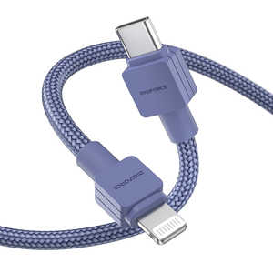 デジフォース USB-C to ライトニングケーブル 1.0m ネイビーブルー 急速充電 高速充電 PD対応 D0053NB