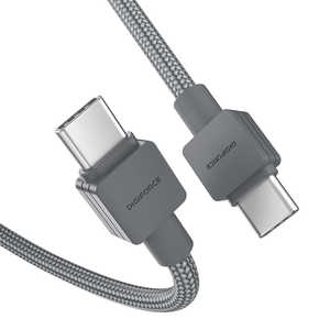 デジフォース USB-C to C ケーブル 1.0m チャコールグレー急速充電 type-対応 D0051CG