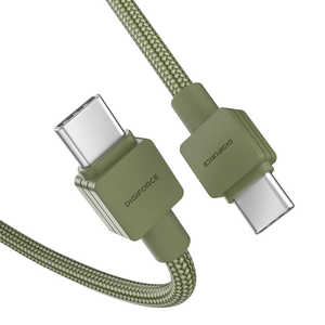 デジフォース USB-C to C ケーブル 2.0m オリーブグリーン急速充電 type-対応 D0052OG