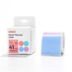 TAKEONE B21/B1シリーズラベル 丸 4色カラーラベル ［黒文字］ NIIMBOT-B21-BCC4