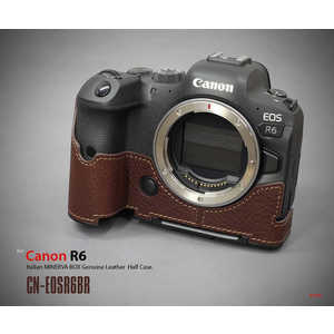 LIMS キヤノン EOS R6用 本革カメラハーフケース ブラウン CN-EOSR6BR