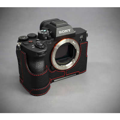 LIMS ソニー a7 IV用本革カメラハーフケース ブラック SYA7M4DBK の